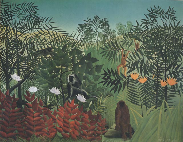 Henri Rousseau Tropical Forest with Monkeys